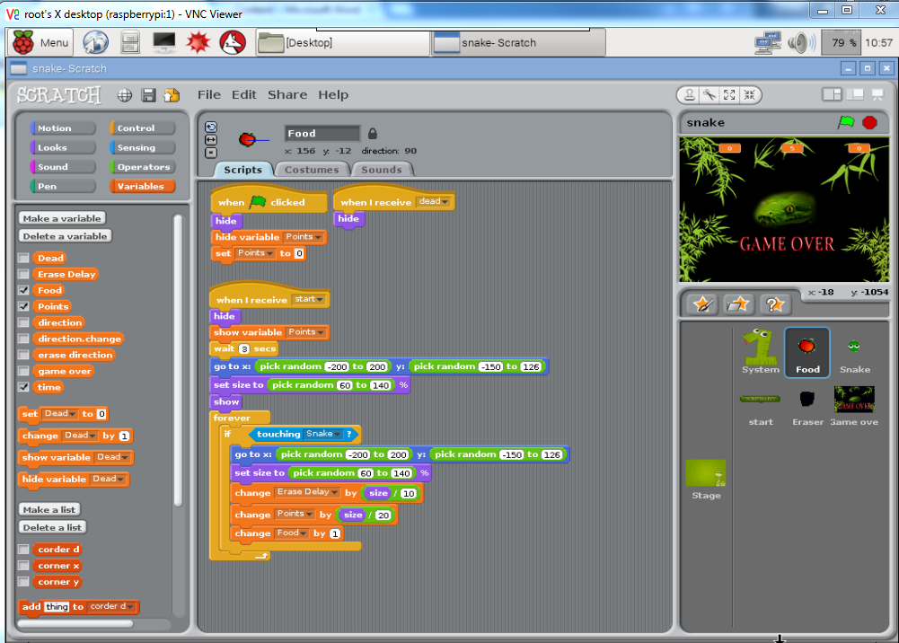  Creating and Naming Variables in Snake Game Development