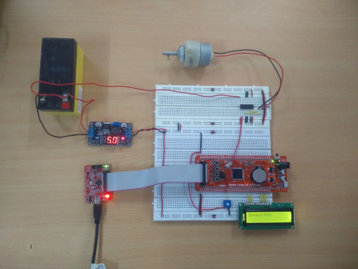 DC Motor Control Using PWM Of LPC1768 Prototype