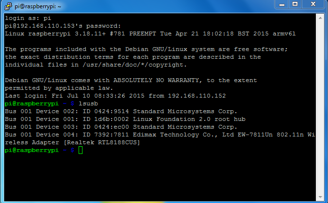 Detecting USB devices connected to Raspberry Pi