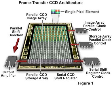 Diagram Showing Frame Transfer CCD Architecture Diagram Showing Frame Transfer CCD Architecture