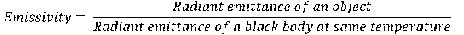 Equation Defining Emissivity Equation Defining Emissivity