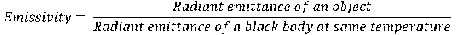 Equation Defining Emissivity