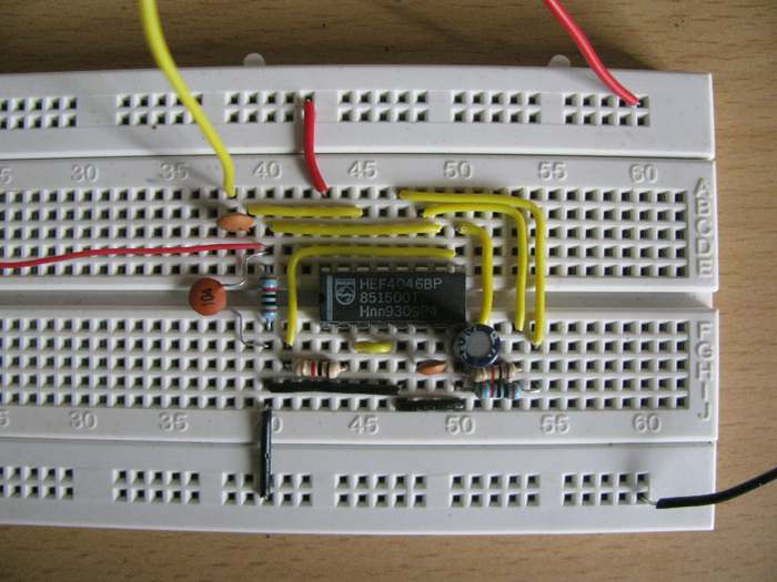 FM Demodulation Circuit On Breadboard