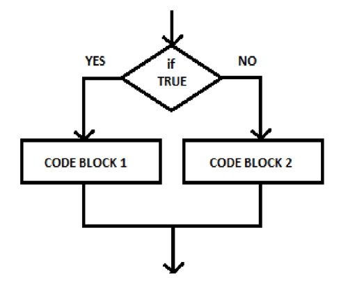 Flowchart showing Operation of If-Else Statement