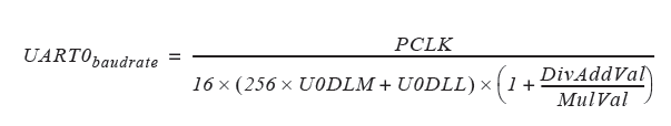 Formula to calculate Baud rate for UART in LPC2148