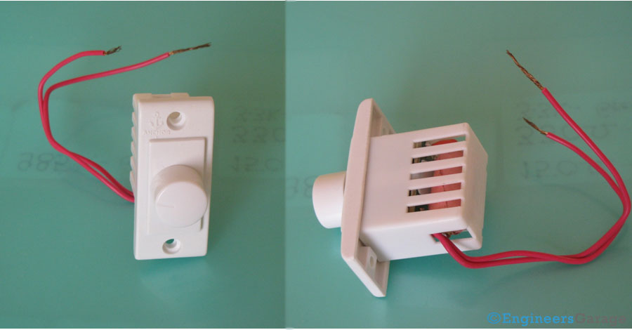 Front and back Images of Electronic fan Regulator