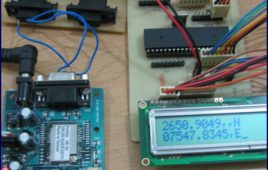 GPS Modem Interface With ATmega16 using GPGGA String & LCD Display Prototype