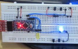 Generating Variable Frequency Sine Wave Using Arduino Circuit Setup On Breadboard