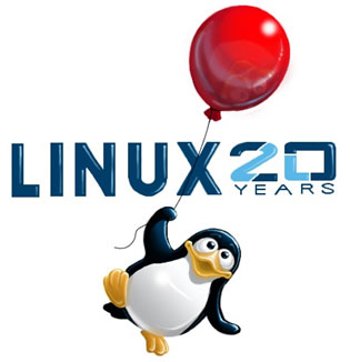 Graphic Image Symbolizing 20 Years of Linux