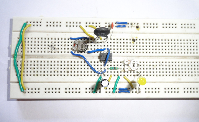Heat Sensor using Thermistor