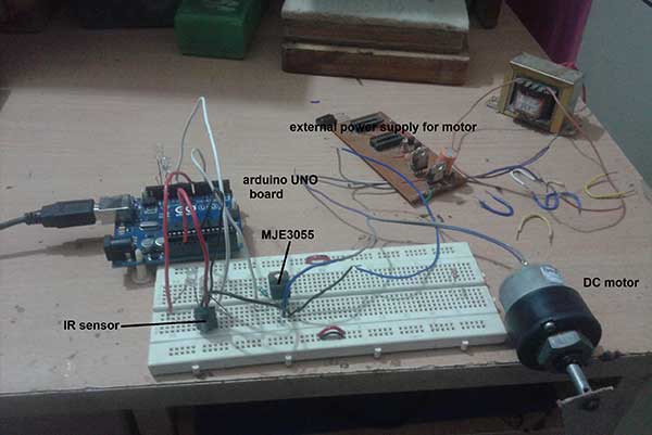 Image of Arduino and IR Remote based DC Motor Controller