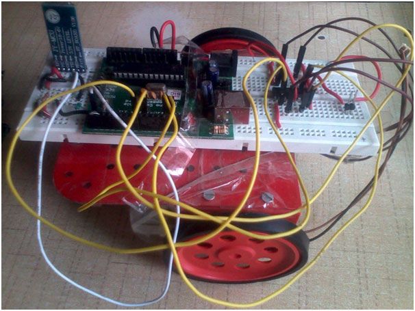 Image of Arduino Robot controlled by Android Phone