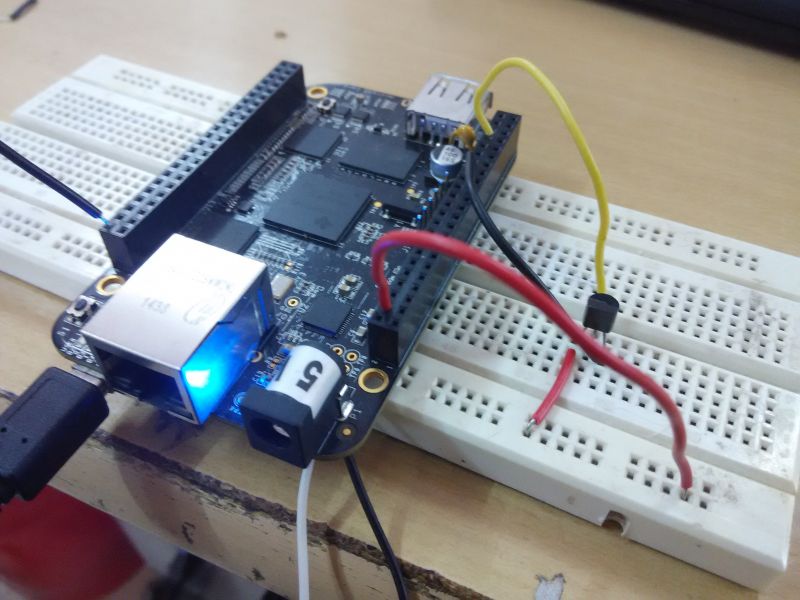 Image of Beaglebone Black used as Temeperature Monitor