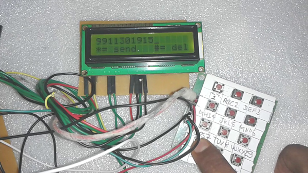 Image of Character LCD and Alphanumeric Keypad used in SMS Messaging System