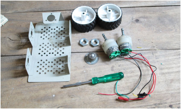 Image of Components required for making Robotic Car