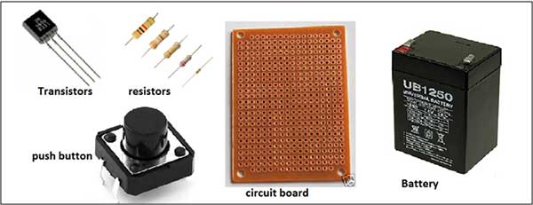 Image of Electronic Components used to make Crane