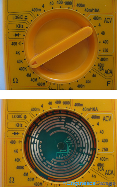 Image of Rotary Switch (top) and Ring Allignment (bottom)