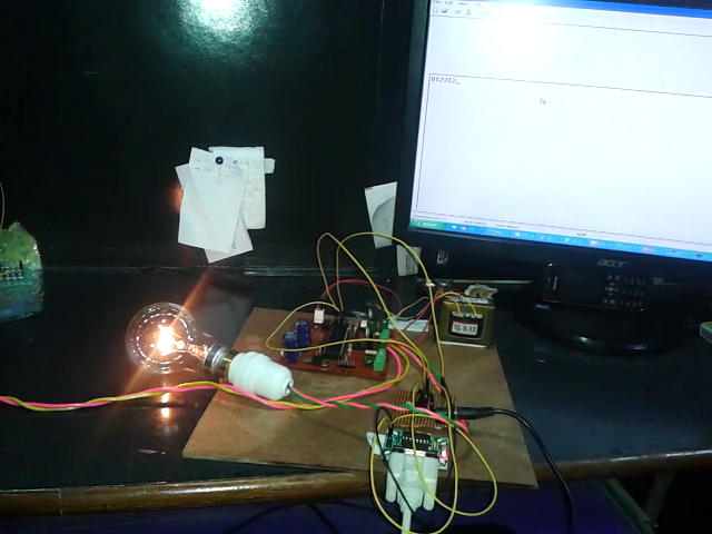 Image showing AC bulb controlled by PC Image showing AC bulb controlled by PC