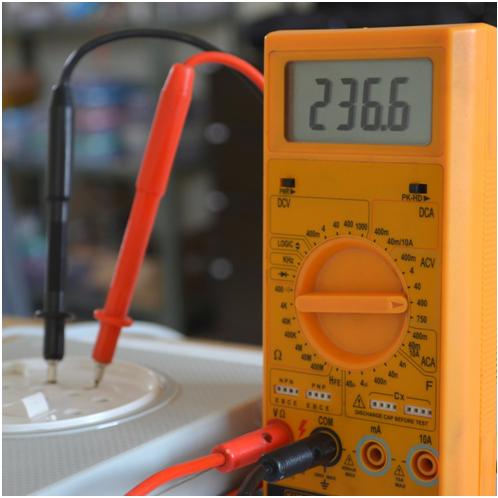 Image showing AC voltage reading by Multimeter