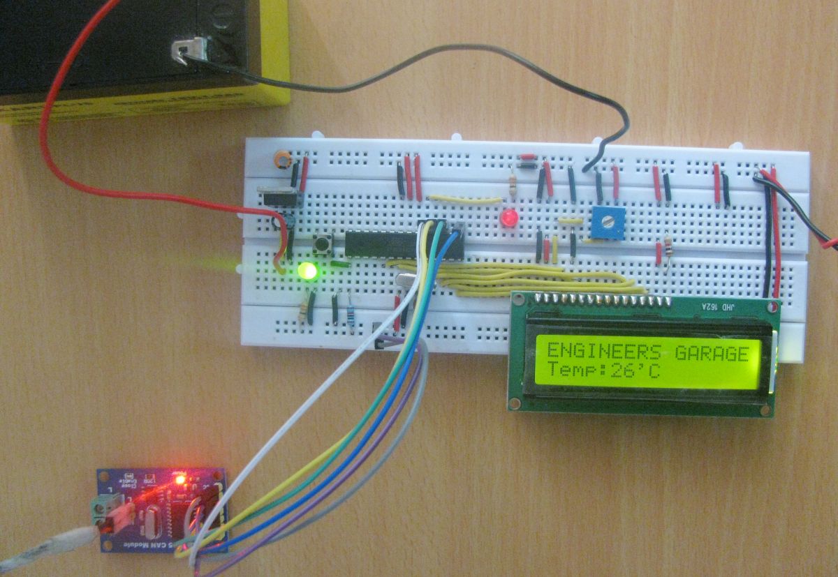 Image showing Arduino based CAN Receiver Circuit 