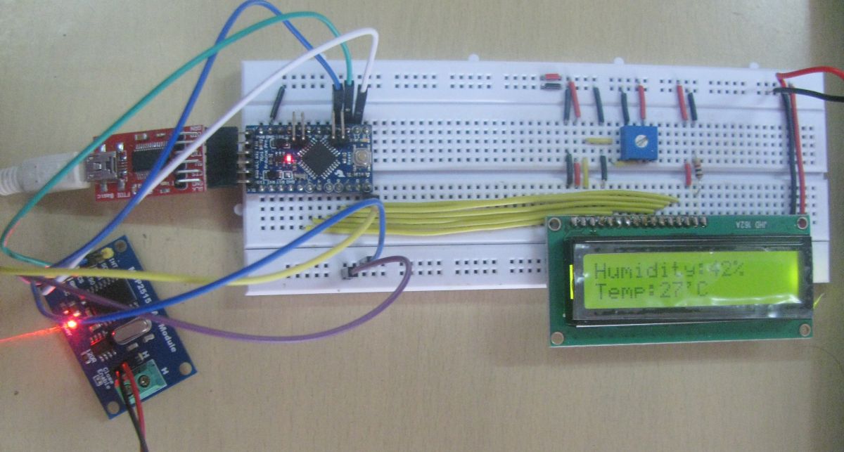 Image Showing CAN Bus Connections with Receiver Side Arduino Circuit