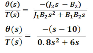 Image showing calculations used in design of control system