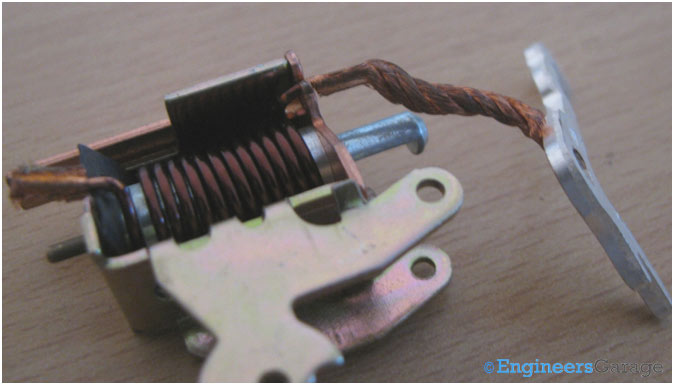Image showing Connection of Moveable Contact with Coil Image showing Connection of Moveable Contact with Coil