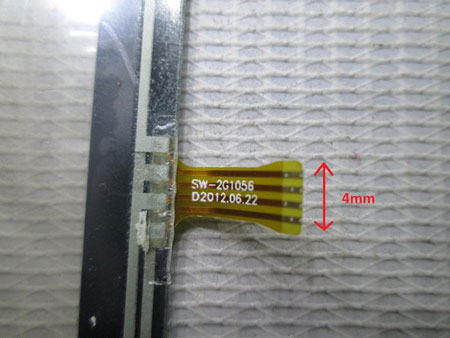 Image showing Connector of 4-wire Resistive Touchscreen Image showing Connector of 4-wire Resistive Touchscreen