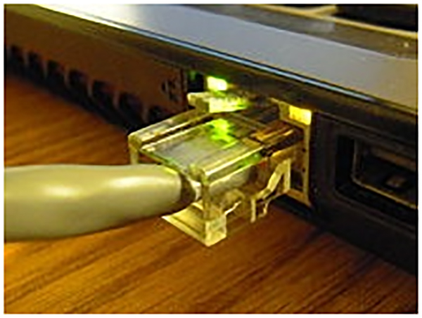 Image showing Ethernet Cable connecting Raspberry Pi with PC