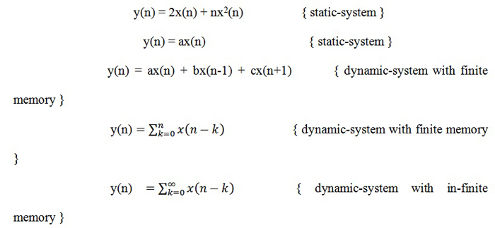 Image showing examples of static and dynamic systems