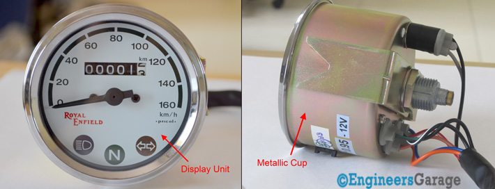 Image Showing External Side of A Typical Analog Speedometer