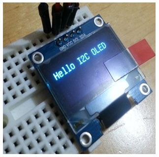 Image Showing Initial Messages Flashed on OLED Display