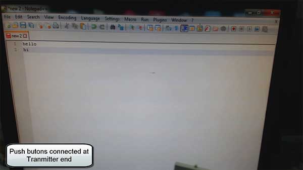 Image showing push buttons connected at Transmitter Side of Arduino based DIY Wireless USB Mouse Image showing push buttons connected at Transmitter Side of Arduino based DIY Wireless USB Mouse