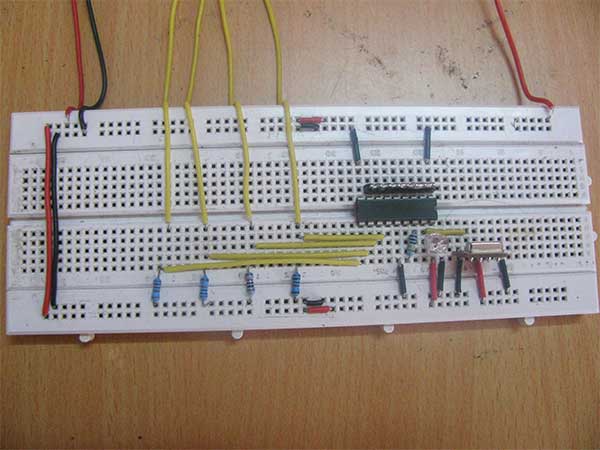 Image showing RF circuit designed on a breadboard