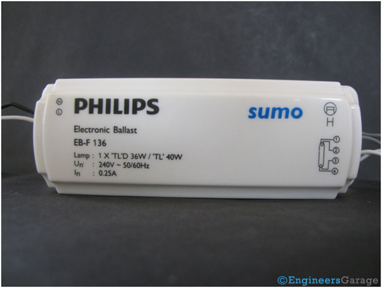 Image Showing A Typical Electronic Ballast