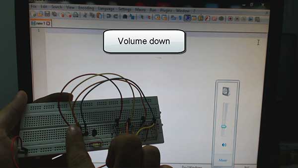 Image showing Volume Down function from Arduino Based USB PC Volume Controller 