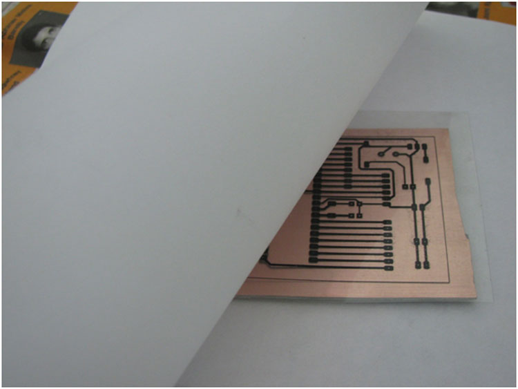 Image Showing a White Paper Placed Over OHP Sheet Image Showing a White Paper Placed Over OHP Sheet