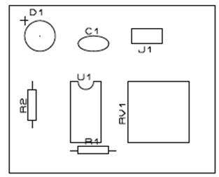 Image of Silk Layer Printout for Sample Circuit Image of Silk Layer Printout for Sample Circuit