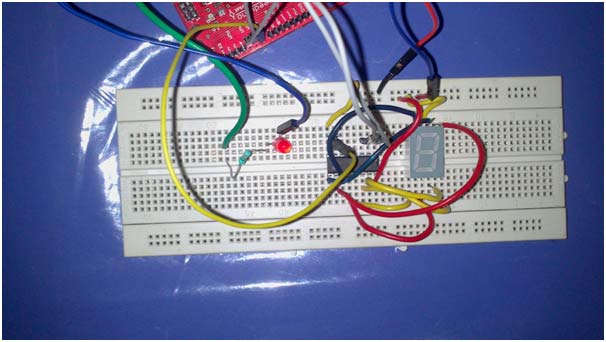 Image of Tachometer Circuit on Breadboard