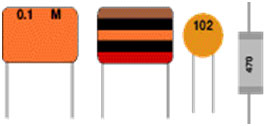 Image of various types of capacitors