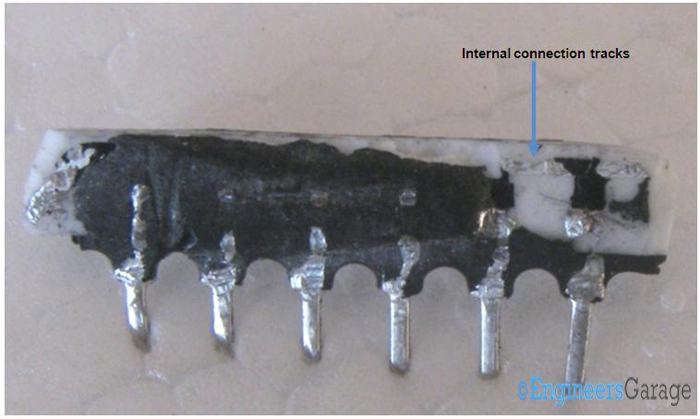 Image showing Connecting Tracks of Pins inside Polymer Coating