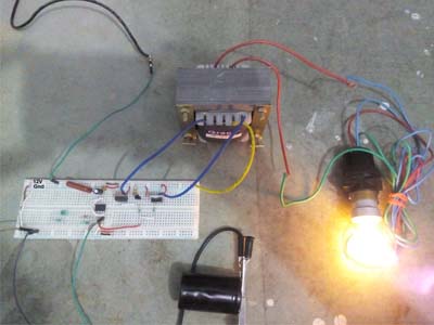Image showing Half Bridge Square Wave Inverter Under Test Image showing Half Bridge Square Wave Inverter Under Test