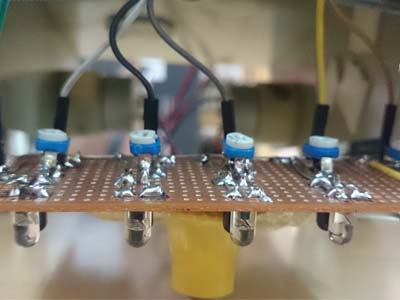 Image showing IR Sensor Array Mounted on Robot Image showing IR Sensor Array Mounted on Robot