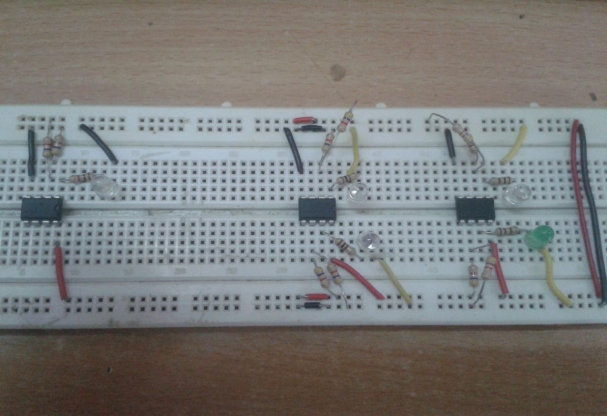 Image showing OPAM Circuit Assembled on Breadboard Image showing OPAM Circuit Assembled on Breadboard