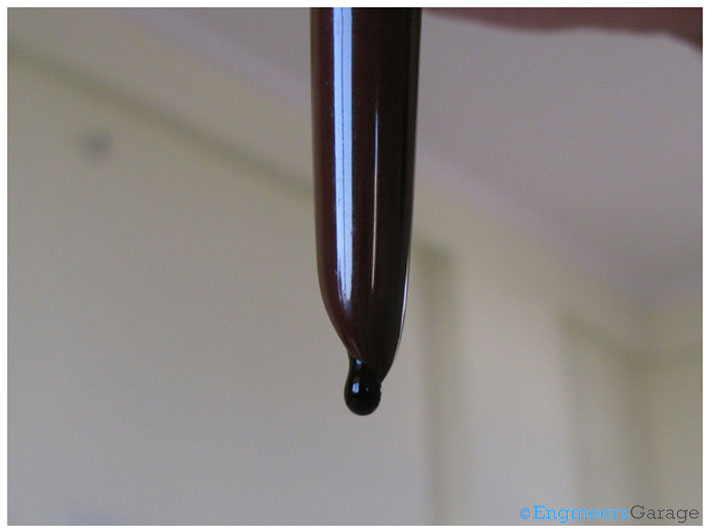 Ink Being Released from Fountain Pen's Nib Ink Being Released from Fountain Pen's Nib