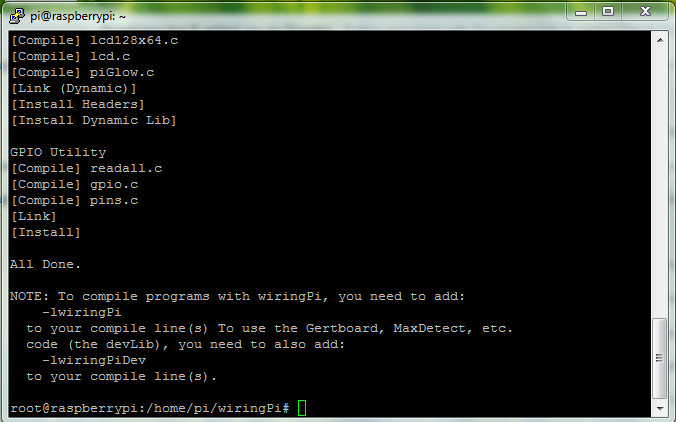 Installing Wiring Pi on Raspberry Pi