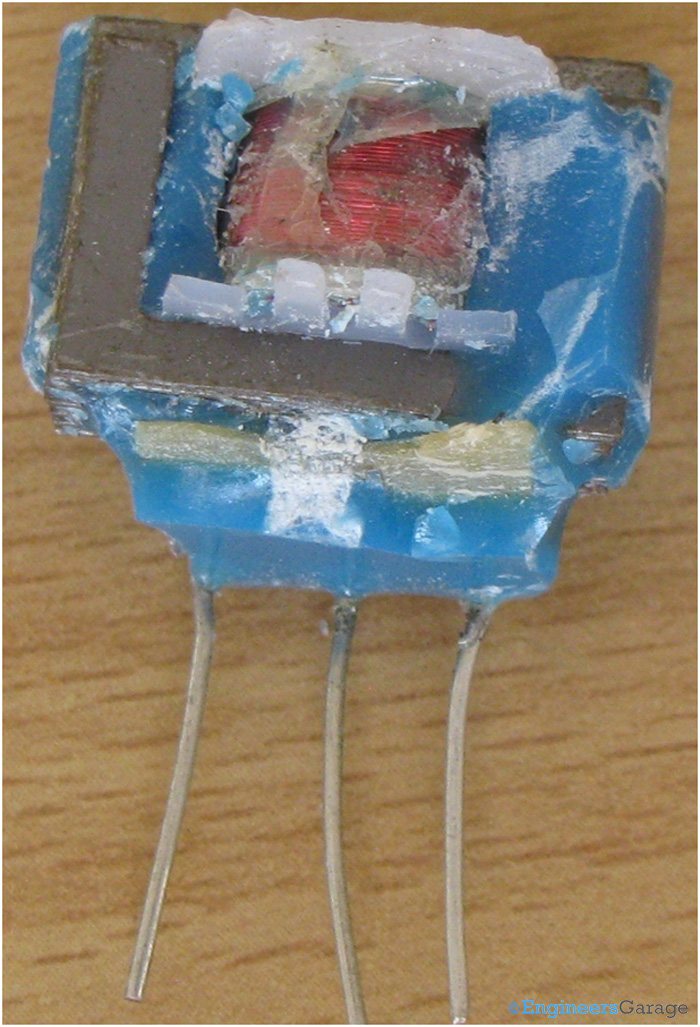 Internal View of Pulse Transformer