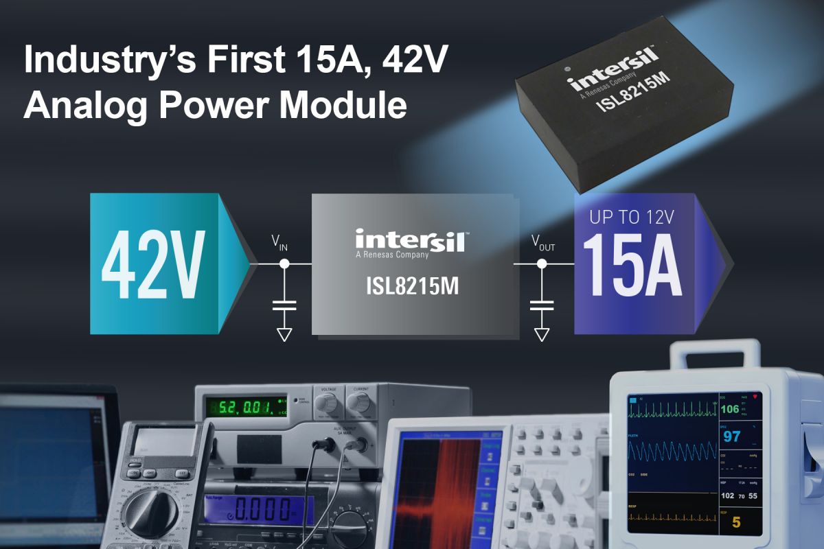 Intersil Introduces Industry’s First 15A, 42V Analog Power Module