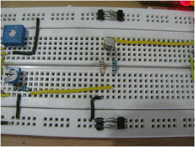 PAM Modulator Circuit on Breadboard