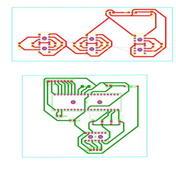 PCB Layout of AVR ATMega16 based controller circuitry for Mobile operated Pick and Place Robot